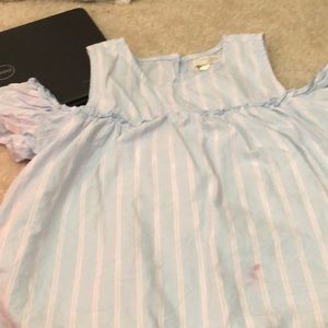Pastel off the shoulder shirt